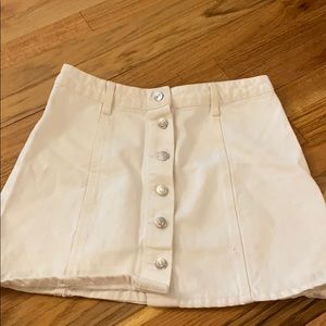 White Jean Skirt